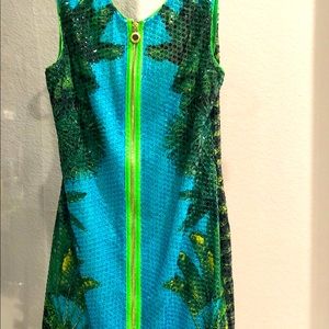 Versace for H & M, size 6, peacock green